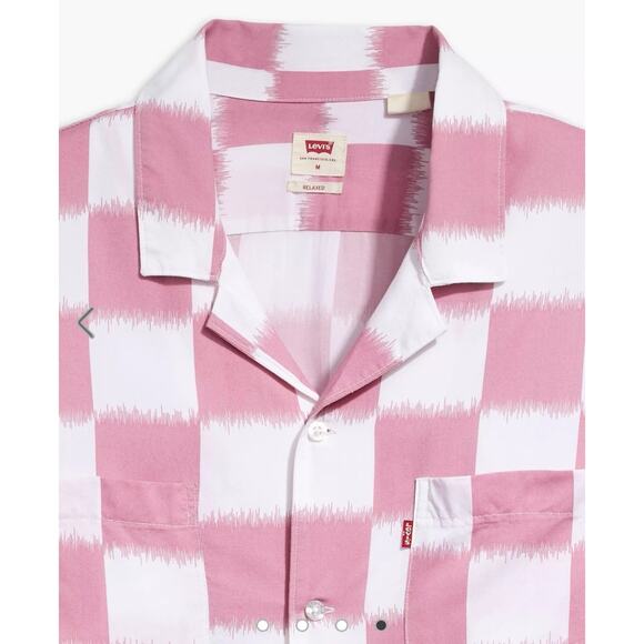 Levi’s Mens Relaxed Fit Classic Camper Button Up Shirt Size S Pink Mauve NWT - Picture 4 of 16